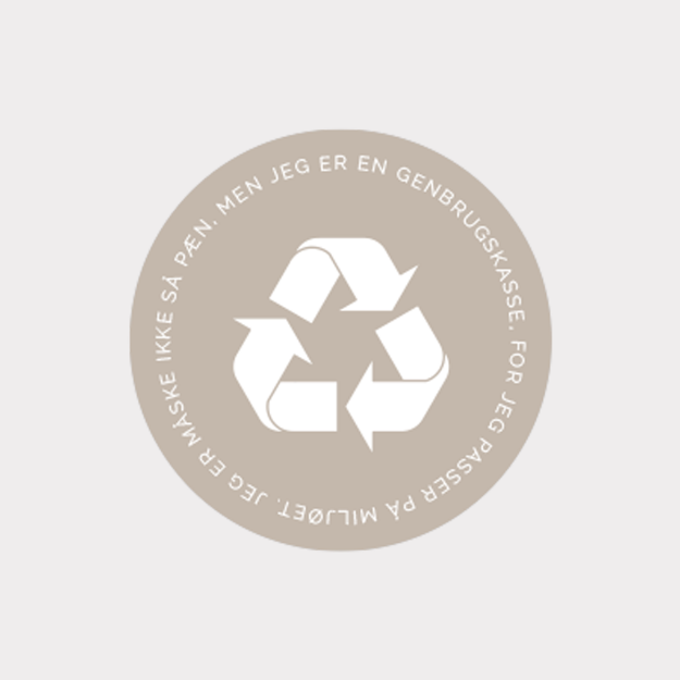 Billede af Klistermærke "recycle", beige