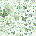 Billede af Green butterflies by Annemette Voss