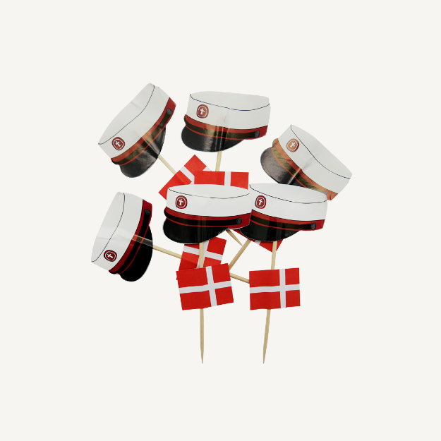 Billede af Tandstik studenterhue flag, rød