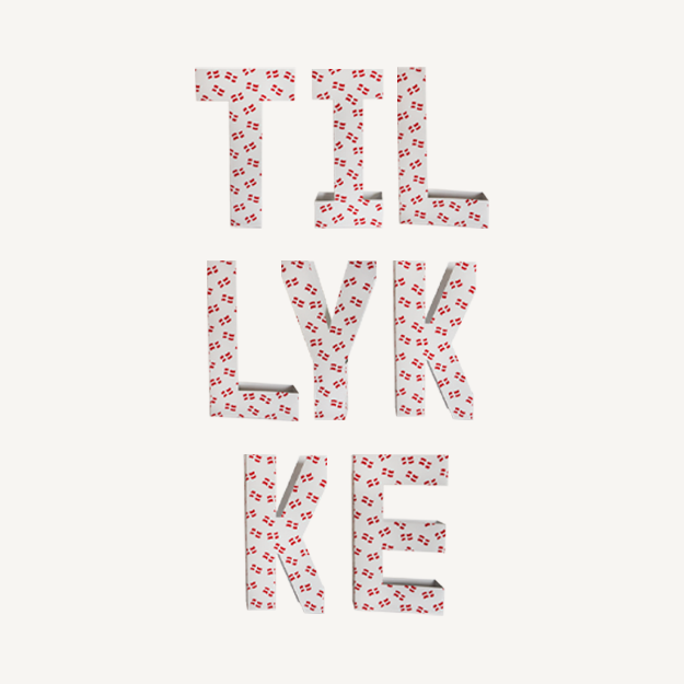 Picture of Foldable letters, tillykke