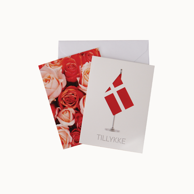 Picture of Card, flag and roses