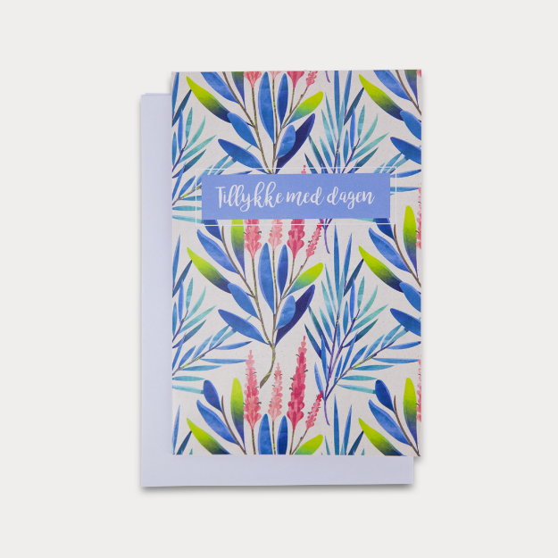 Picture of Card, blue flower