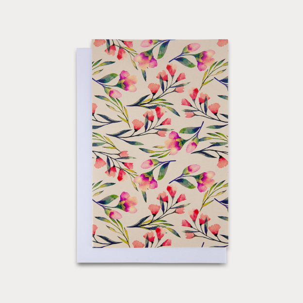 Picture of Card, pink flowers