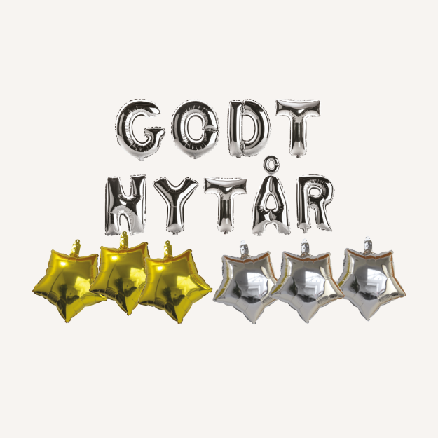 Picture of Foilballoons, godt nytår and stars