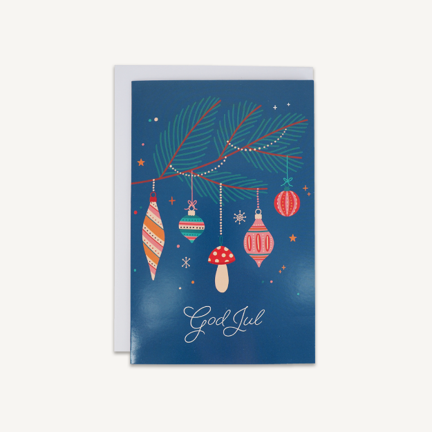 Picture of Card, christmas ornaments